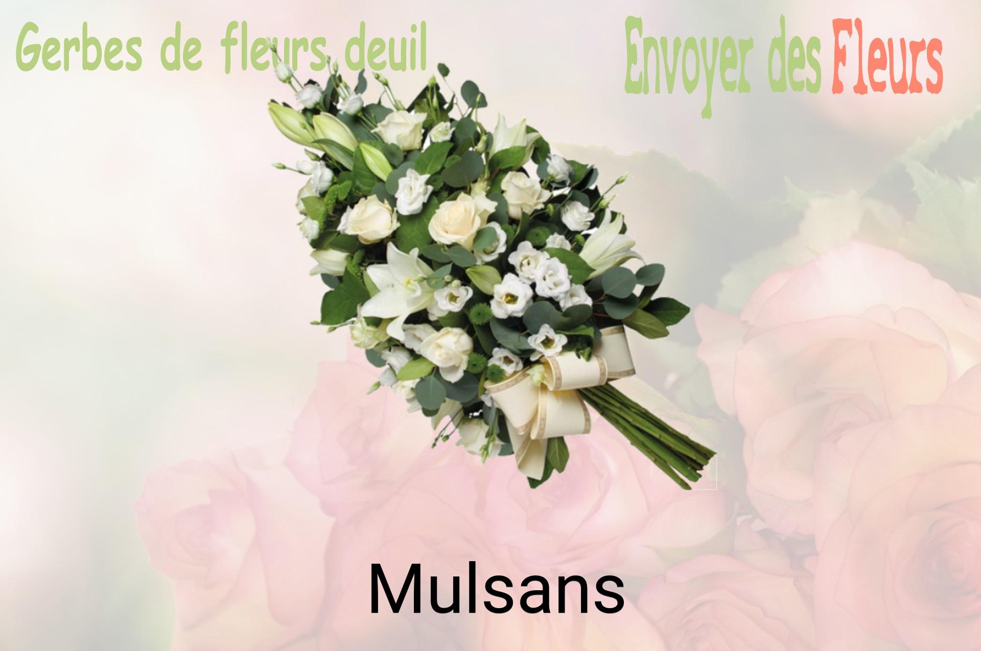 Gerbe de fleurs de deuil livrée à Mulsans